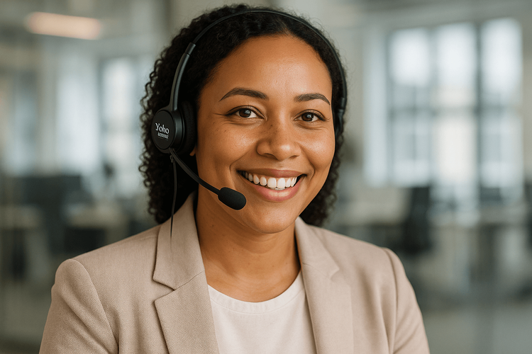 A friendly Yoho Mobile customer support agent ready to assist with eSIM plan issues.