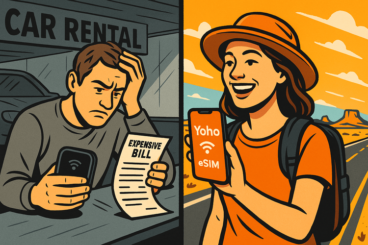 Rental Car WiFi vs eSIM Hotspot: 2025 USA Road Trip Cost Saver