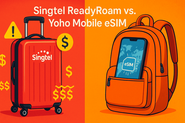 Singtel ReadyRoam vs. Yoho Mobile eSIM: Leitfaden für Singapur 2025