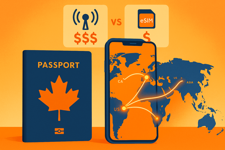 Rogers Roam Like Home vs. eSIM: Análisis de costos para canadienses en 2025