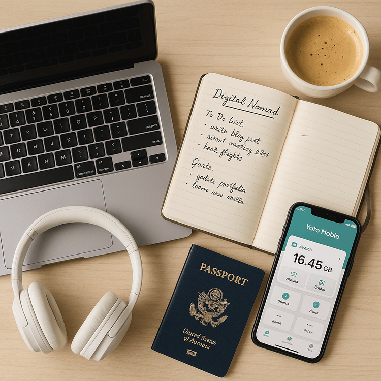 Essential tech and gear for a digital nomad mom working remotely.