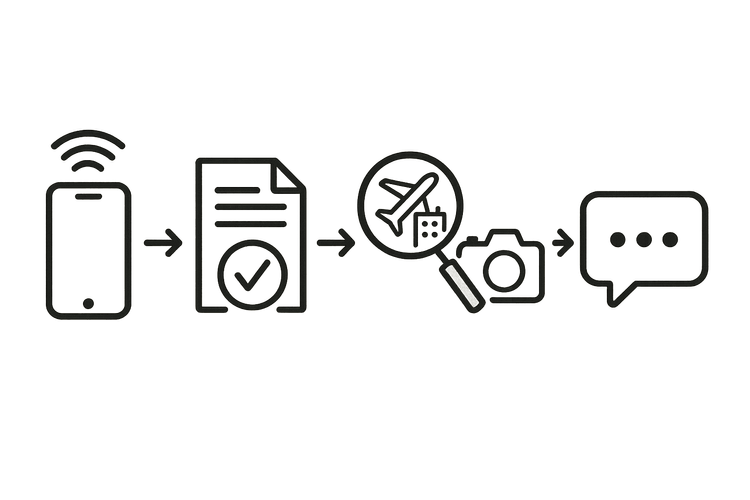 The 5-step digital action plan for a flight cancellation: Get online, know your rights, research and rebook, document everything, and communicate.