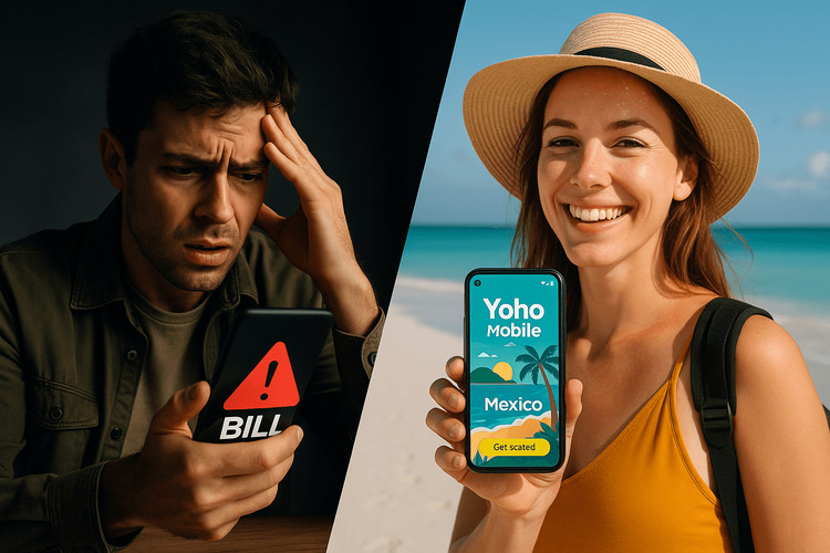 Yoho Mobile eSIM proti Rogers Roam Like Home (Vodič po stroških 2025)