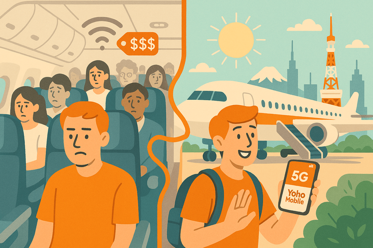 Wi-Fi на борту самолета или eSIM (2025): Лучший анализ затрат и выгод