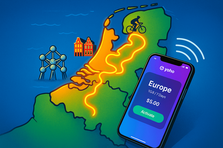 Один тариф для Бенилюкса и не только: eSIM для Европы от Yoho Mobile
