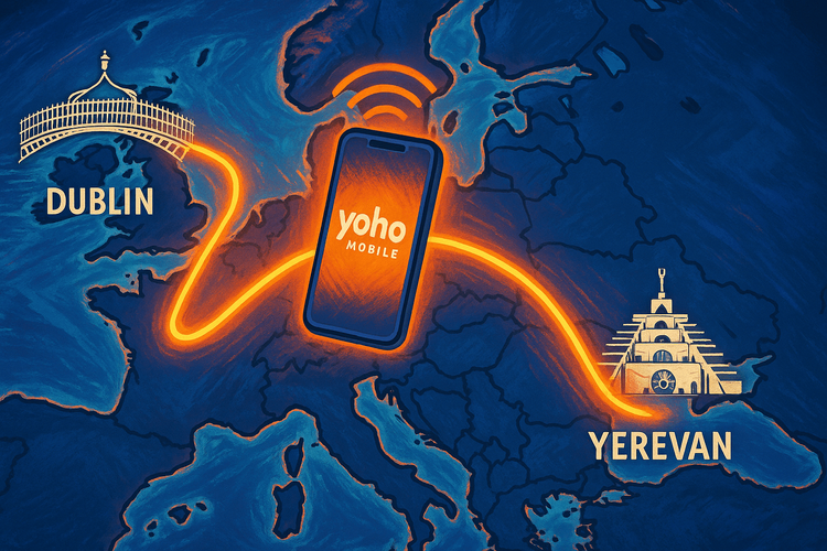 eSIM pro Irsko a Arménii: Plynulá data pro cestování po Evropě | Yoho