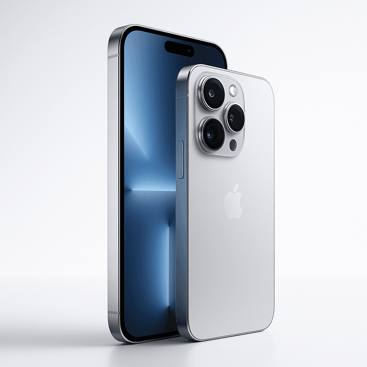 A futuristic view of the rumored iPhone 17 Pro showcasing its seamless design without a physical SIM tray.