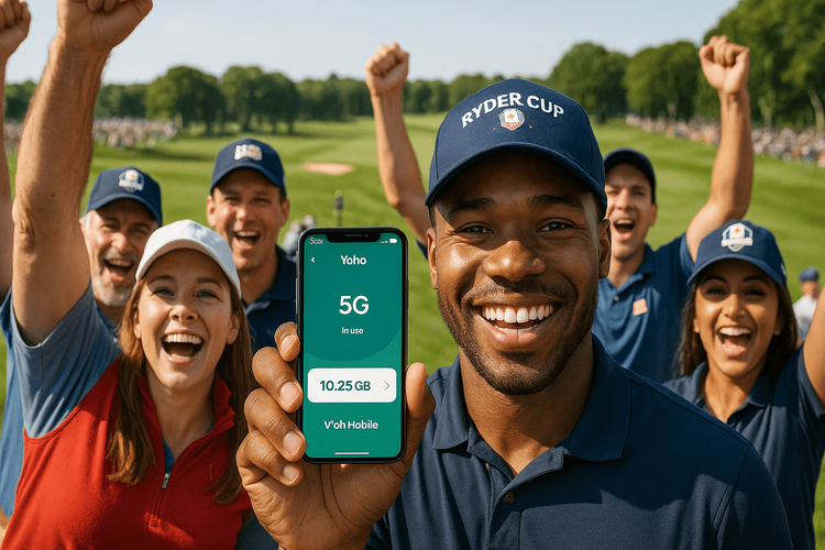 Nejlepší eSIM pro Ryder Cup 2025 | Datové tarify Yoho Mobile pro USA