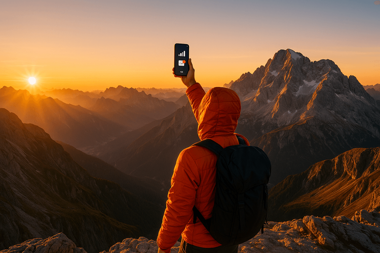 Mantente conectado haciendo senderismo en los Dolomitas | eSIM de Yoho Mobile para Italia