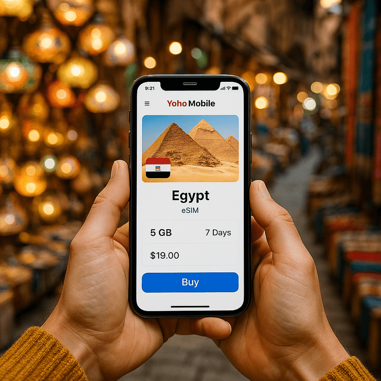 الإنترنت في مصر للمسافرين (2025): دليل مقارنة بين شريحة SIM المحلية وشريحة eSIM