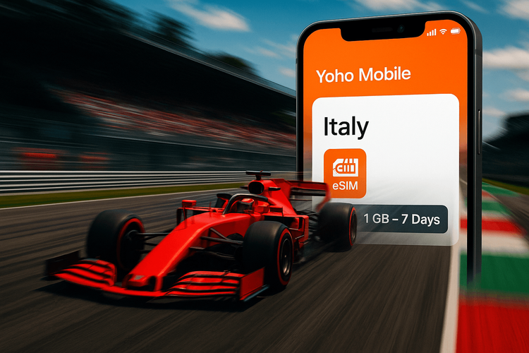 eSIM para el Gran Premio de Italia: Mantente Conectado en Monza F1