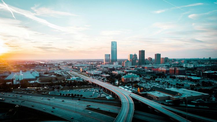 Oklahoma City at sunrise