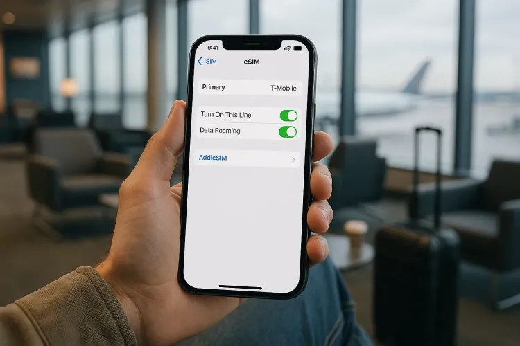 iOS 26.1 eSIM settings screen