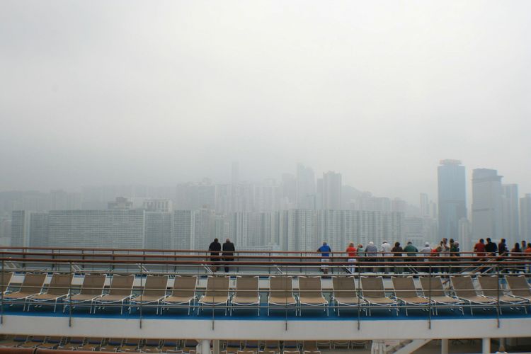 Honk Kong from a bridge view with mog