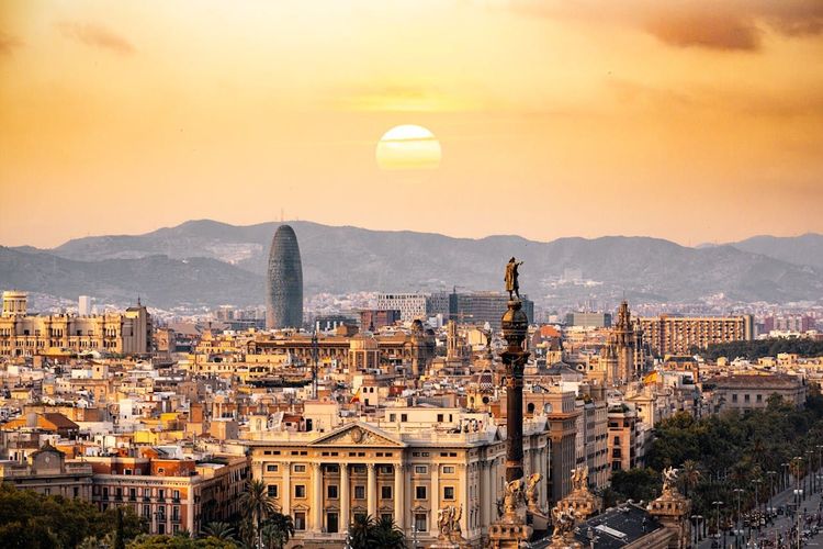 Aerial view of Barcelona