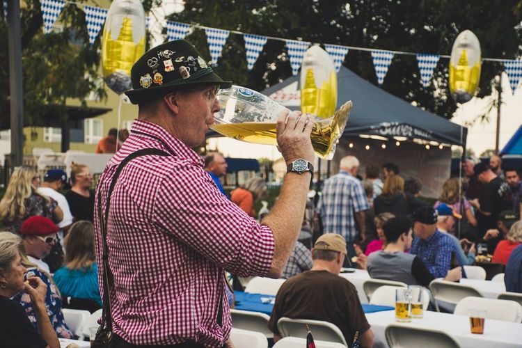 Man celebrating Oktoberfest