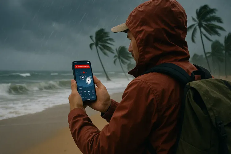 Traveler Uses eSIM in Storm
