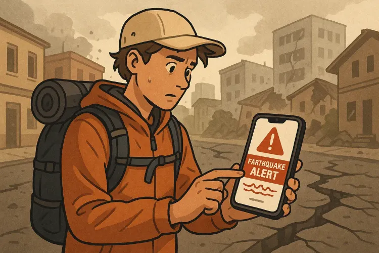 Traveler Checks Earthquake Alert