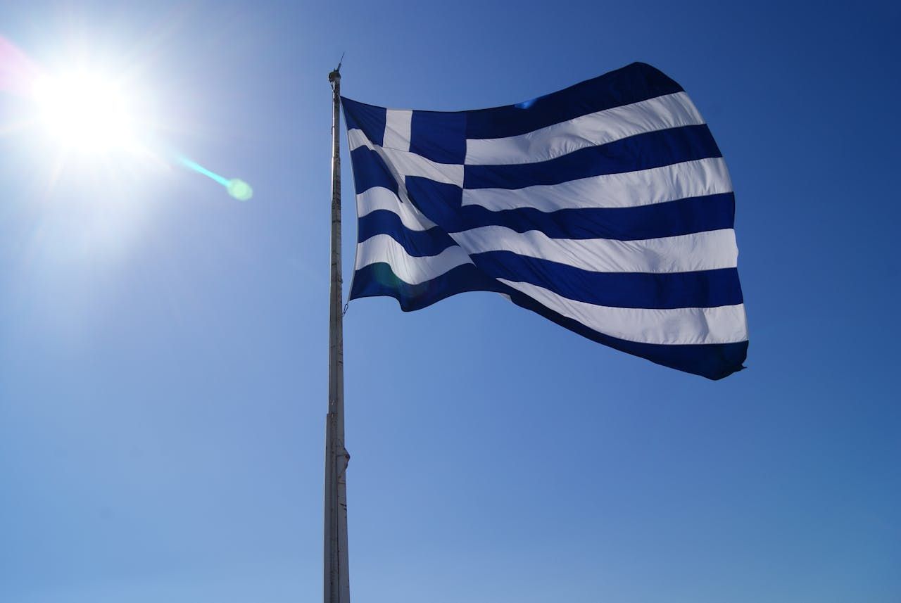 The Greek Flag Represents Freedom