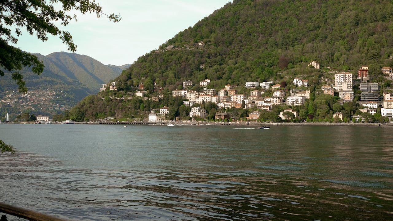 Picturesque View of Lake Como and Hillside Village