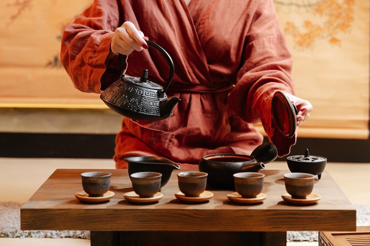 Tea culture goes back thousands of years and is linked to ideas of balance and peace in Taoism