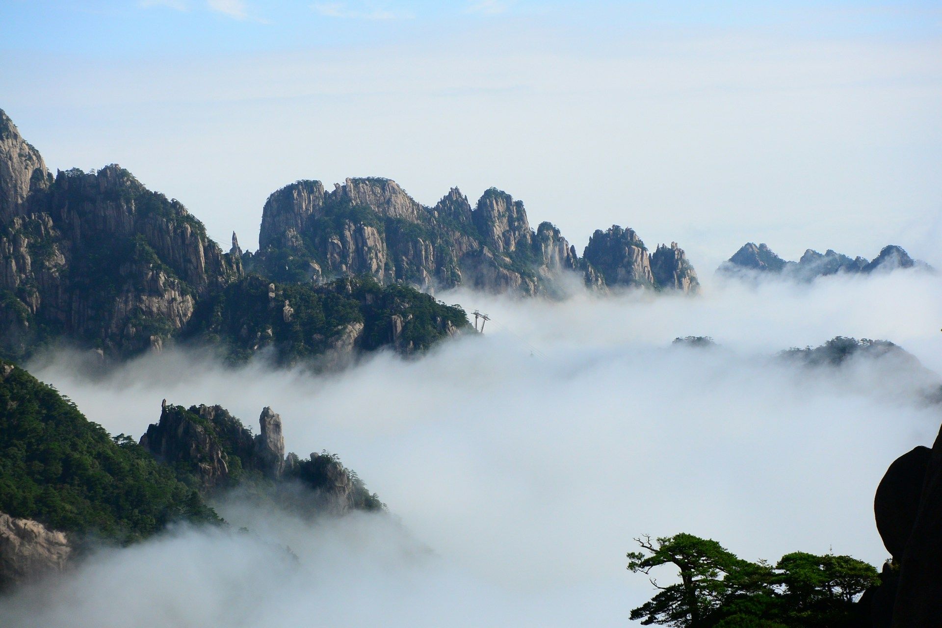 sea of clouds over Huangshan